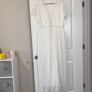 Gorgeous white lace maxi dress